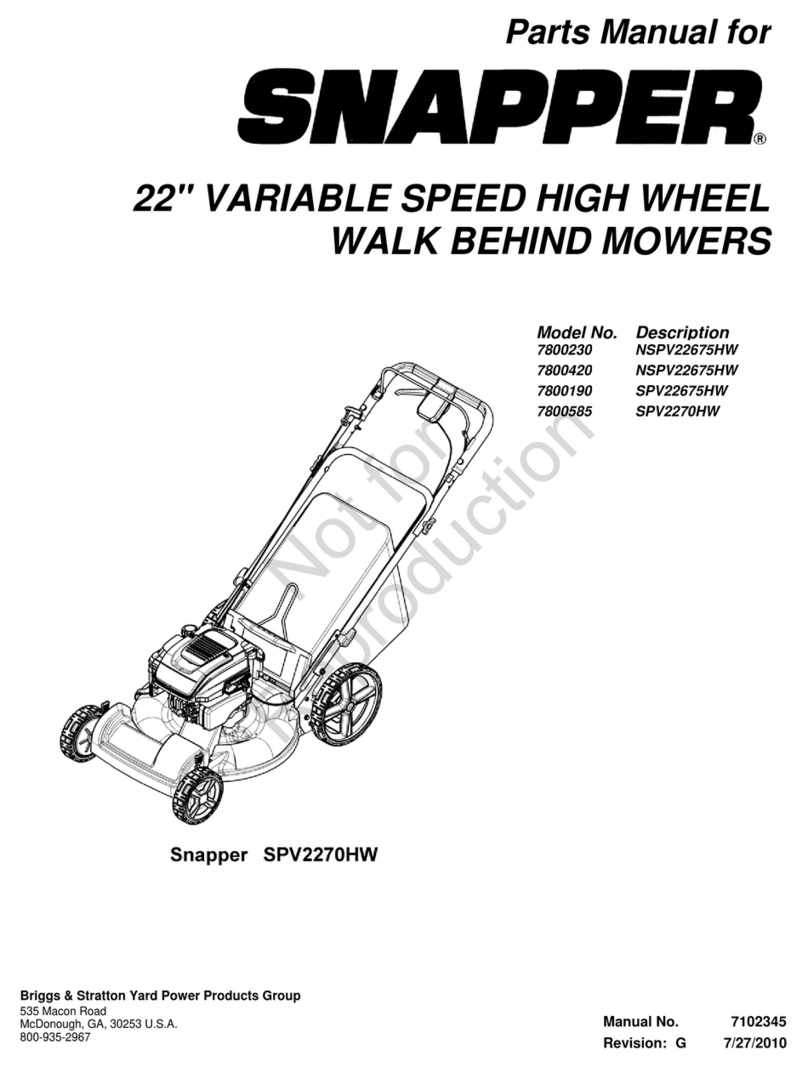 Snapper 7800190 User manual