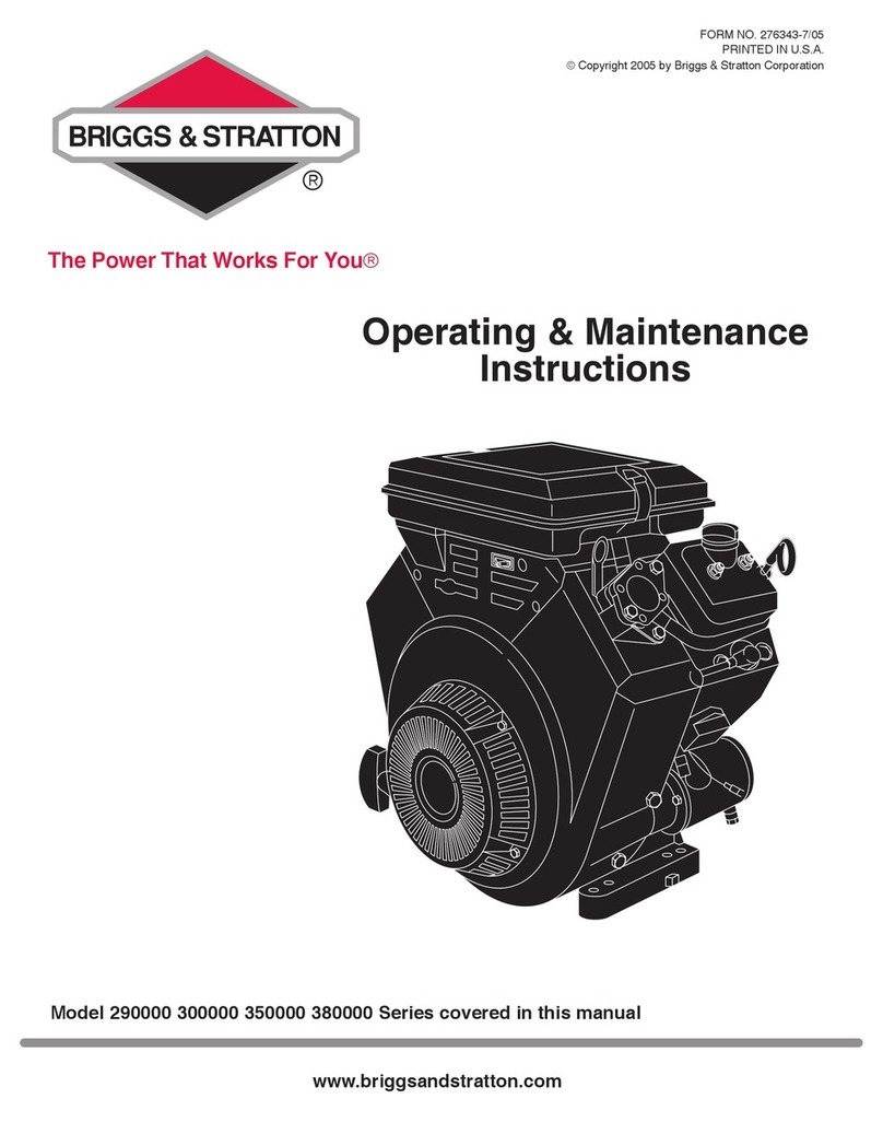 Briggs & Stratton Vanguard 290000 Operating & maintenance instructions Briggs & Stratton Vanguard 290000 Operating & maintenance instructions