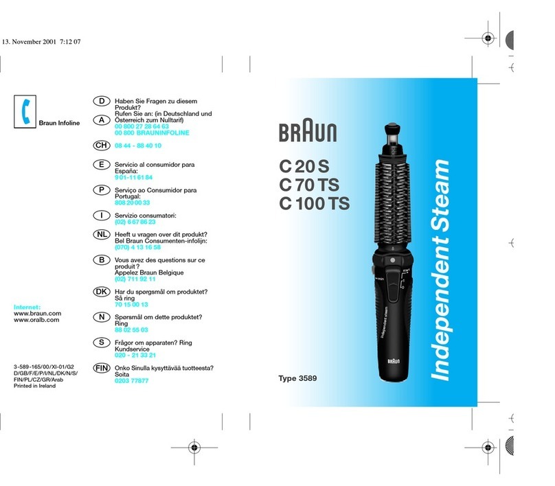 Braun Independent Steam C 100 TS owner's manual