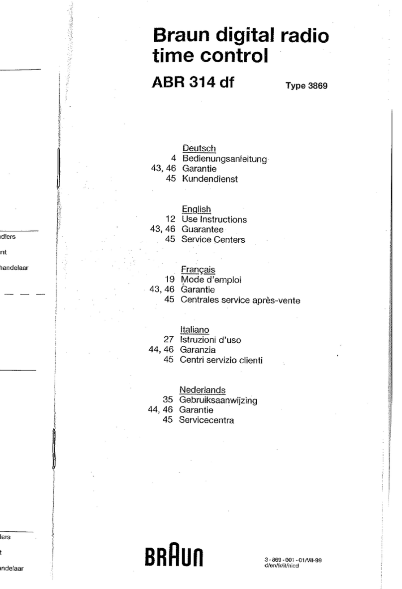 Braun ABR 314 DF user manual
