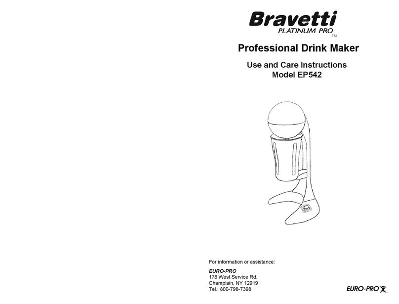Bravetti PLATINUM PRO EP542 Use and care instructions