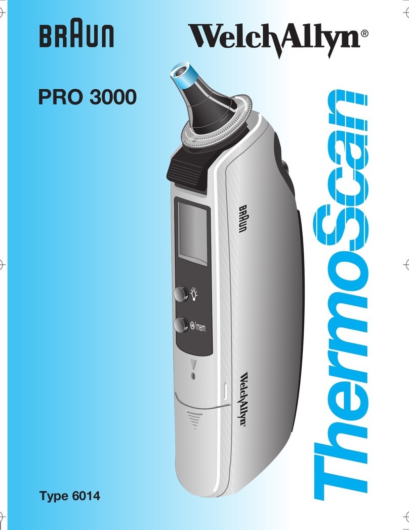 Braun WelchAllyn ThermoScan Pro 3000 User manual
