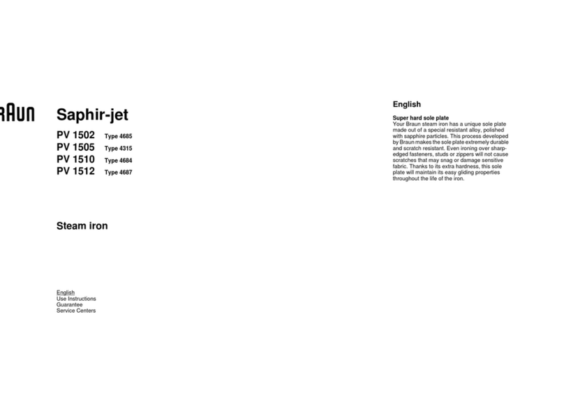 Braun Saphir-jet PV1502 Quick guide