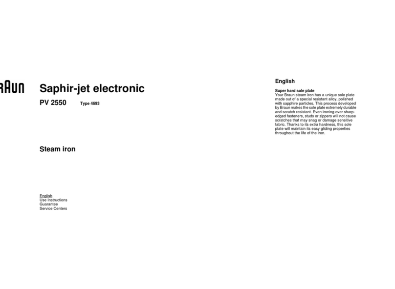 Braun Saphir-jet PV 2550 Quick guide