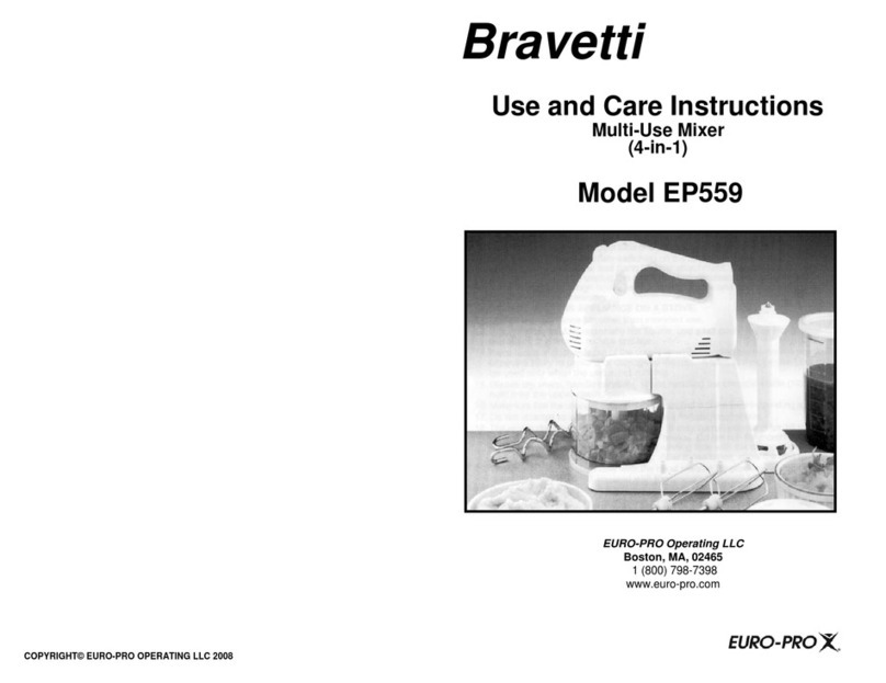 Bravetti MULTI-USE MIXER EP559 Quick reference guide