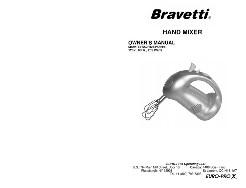 EUROPRO Bravetti EP552HA User manual