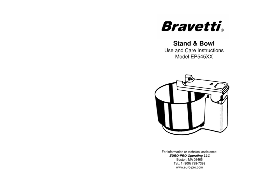 Bravetti EP545XX Use and care instructions Bravetti EP545XX Use and care instructions