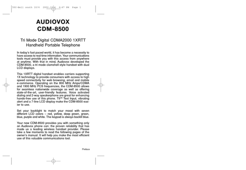 Audiovox CDM-8500 User manual