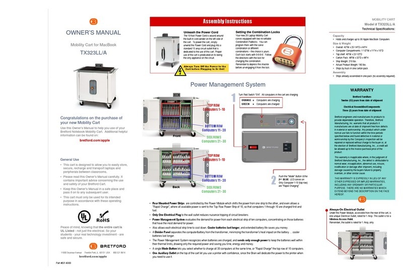 Bretford TX323LL/A owner's manual