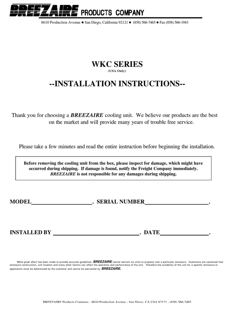 Breezaire WKC Series installation instructions