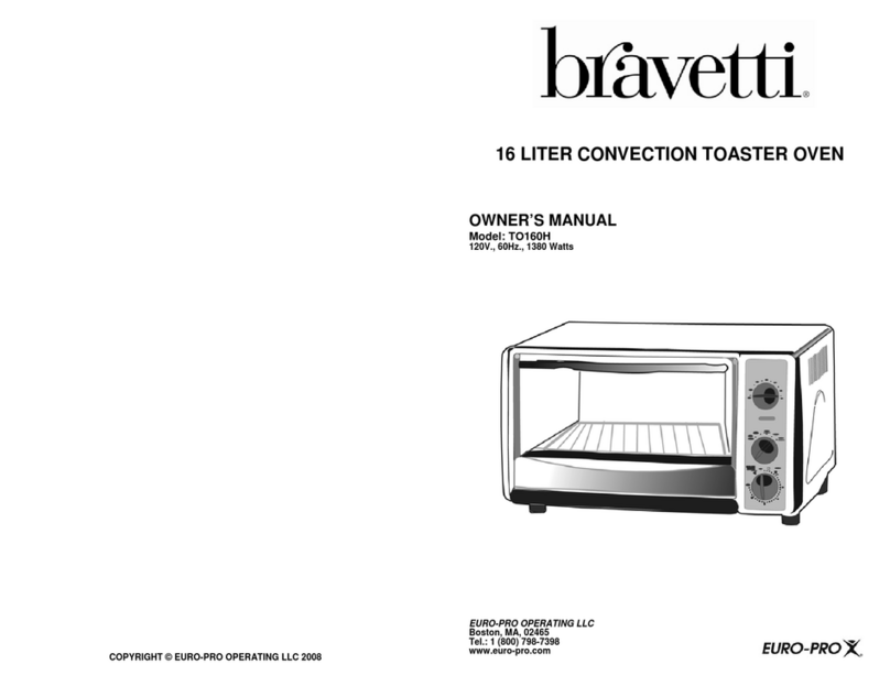 EUROPRO Bravetti TO160H owner's manual