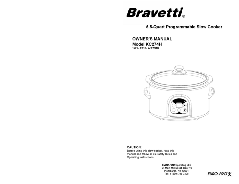 EUROPRO Bravetti KC274H owner's manual