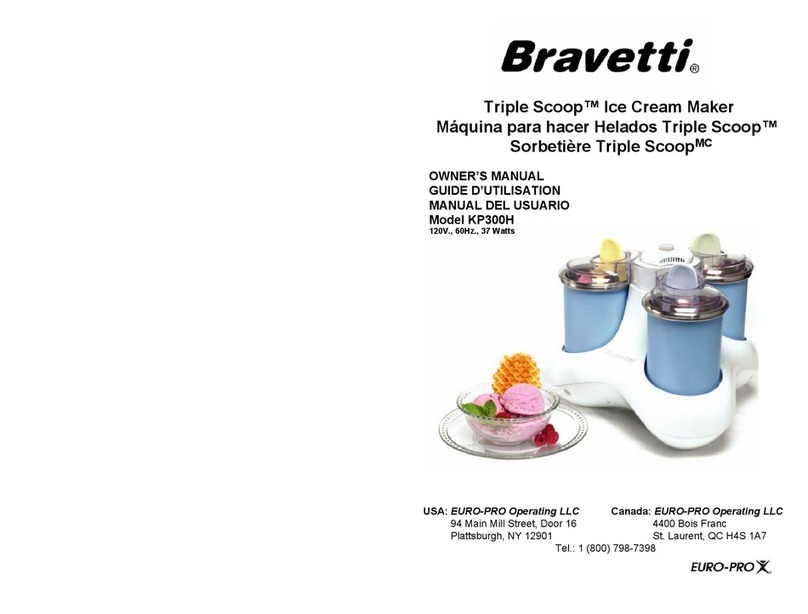 Bravetti Triple Scoop KP300H owner's manual