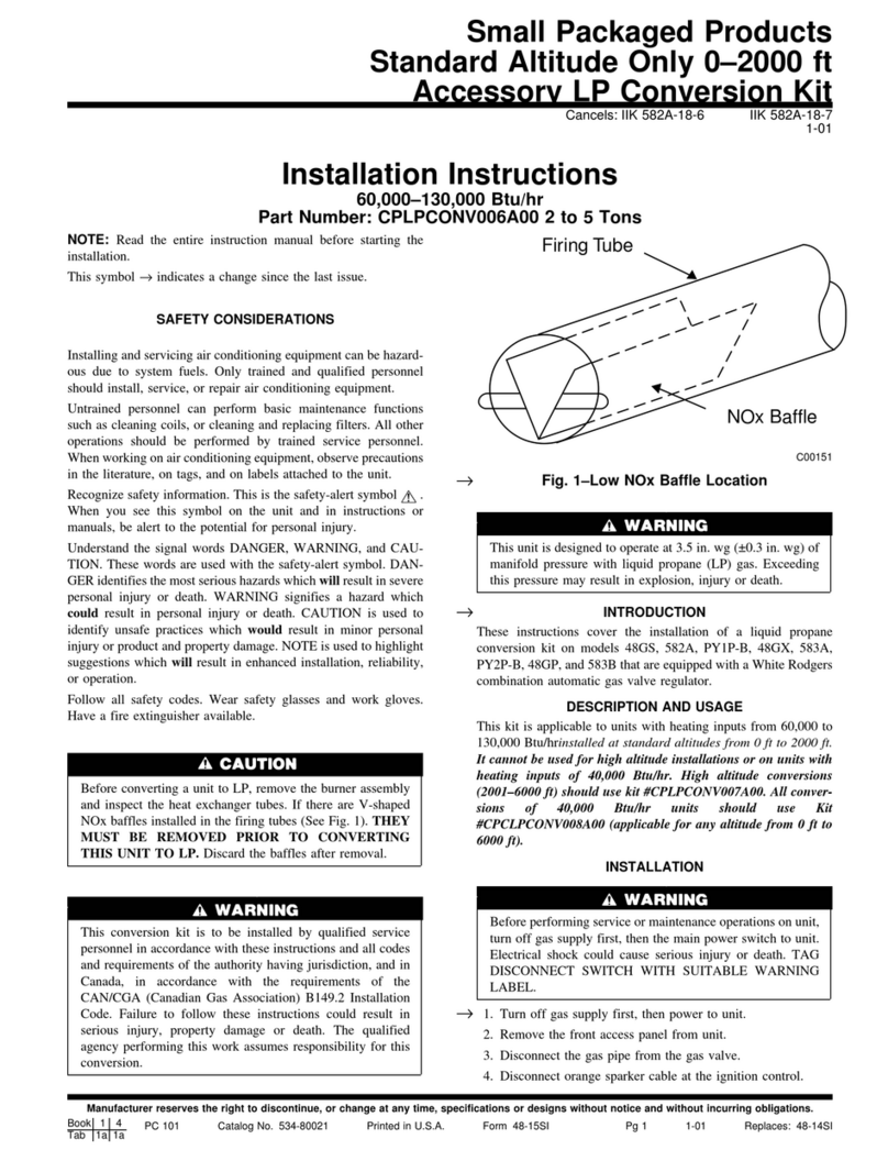 Carrier CPLPCONV006A00 User manual