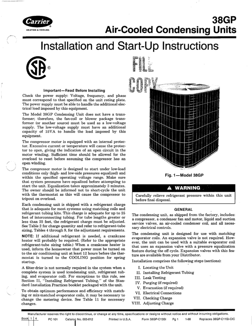 Carrier 38GP Instructions and recipes