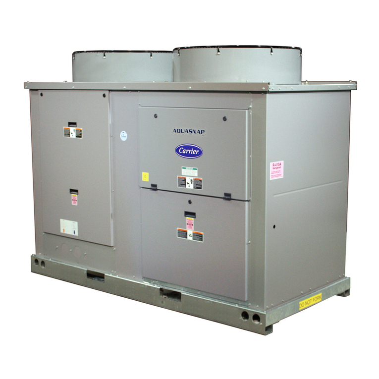 Carrier AQUASNAP AIR COOLED CHILLERS WITH COMFORTLINK CONTROLS... Operation manual