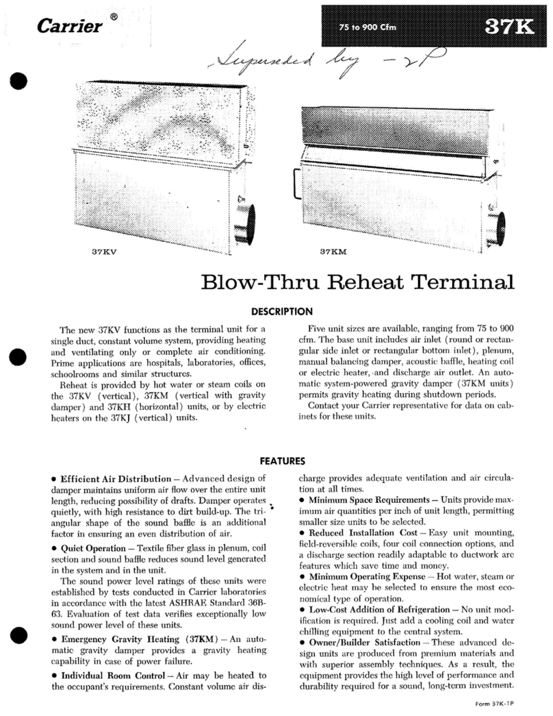 Carrier BLOW-THRU 37KM User manual