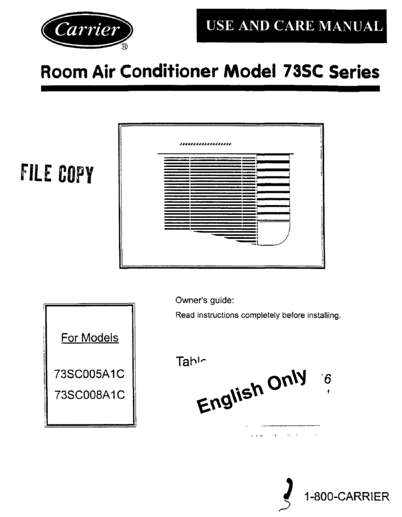 Carrier 73SC005A1C User manual