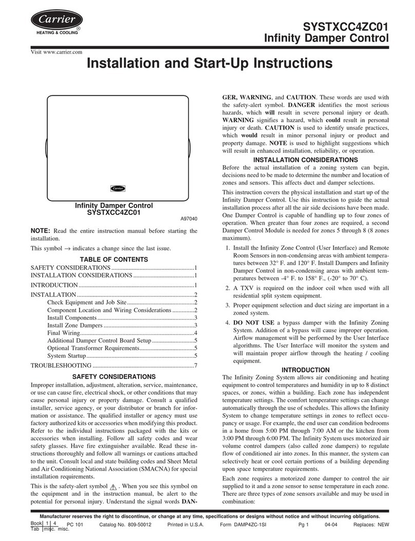 Carrier SYSTXCC4ZC01 Installation and start-up instructions