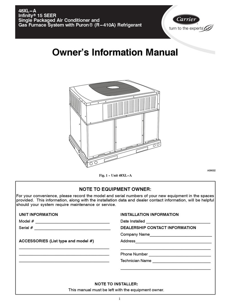 Carrier INFINITY 48XL-A Instruction Manual