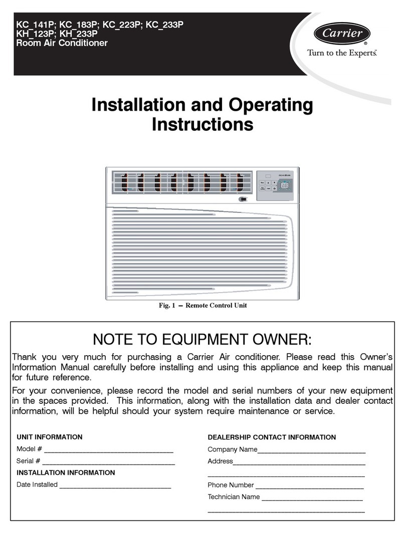 Carrier KC_141P User manual