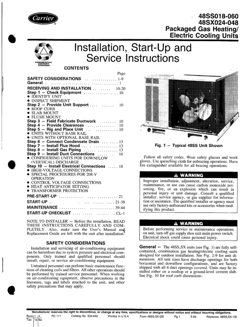 Carrier 48SS018-060 Dimensions and installation guide