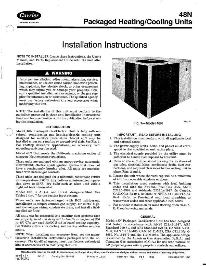 Carrier 48N Series User manual