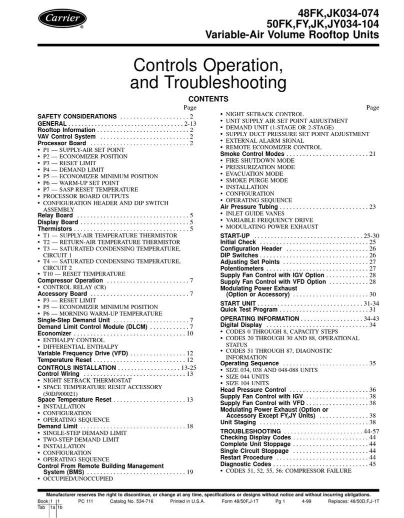 Carrier 48FK Operating instructions