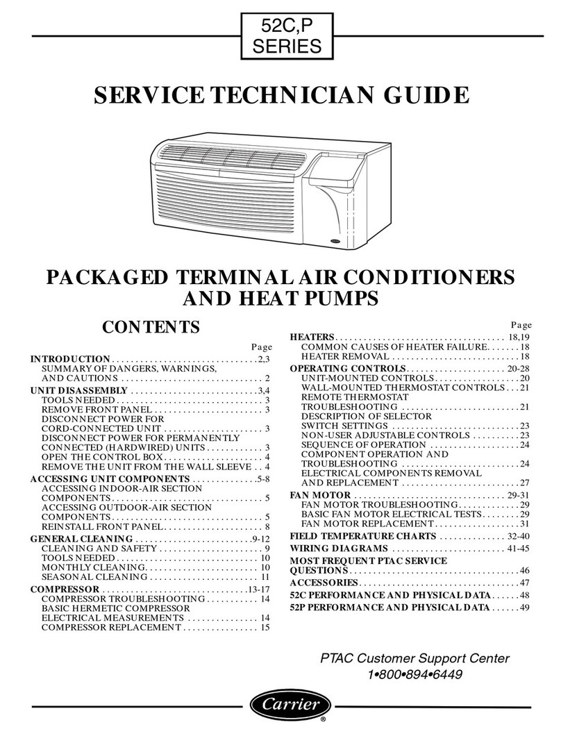 Carrier COMFORT 52C SERIES Service manual Carrier COMFORT 52C SERIES Service manual