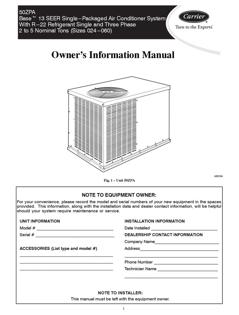 Carrier Base 50ZPA Instruction Manual