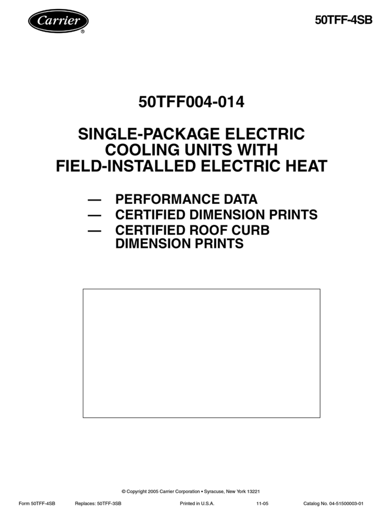Carrier 50TFF004-014 User manual