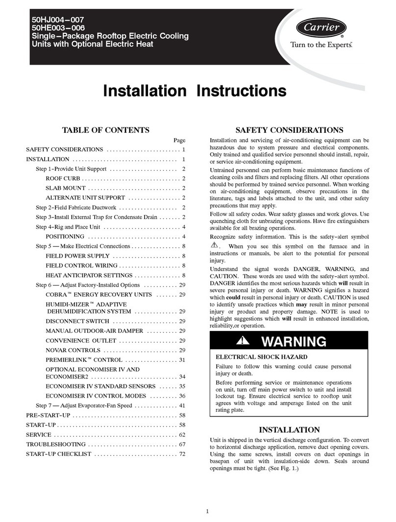 Carrier 50HE003-006 User manual
