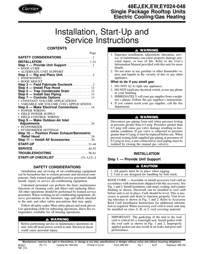 Carrier 48EJ Quick guide