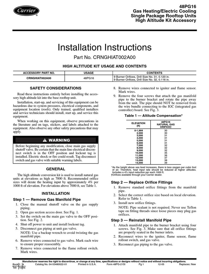 Carrier 48PG16 User manual