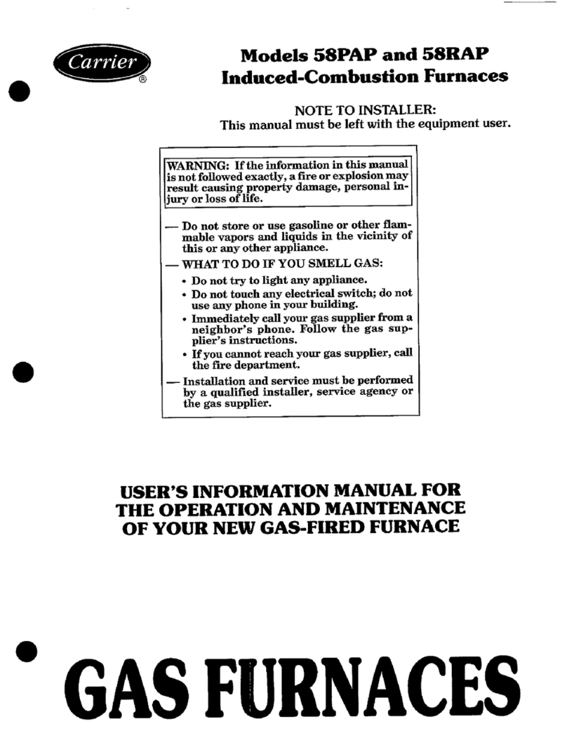 Carrier 58PAP User's information manual