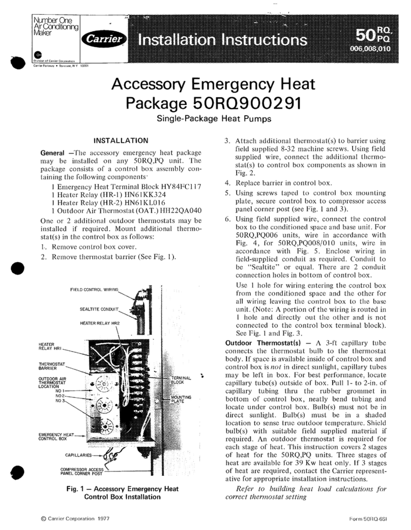 Carrier 50RQ900291 User manual