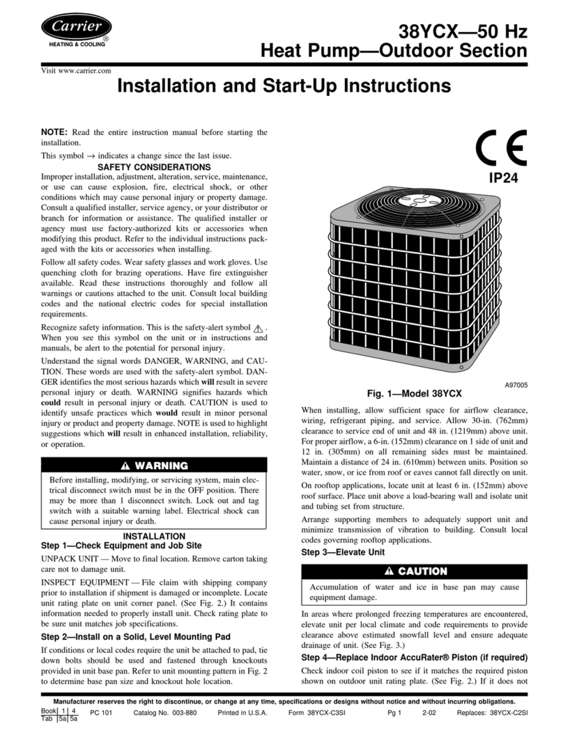 Carrier 38YCX Instructions and recipes