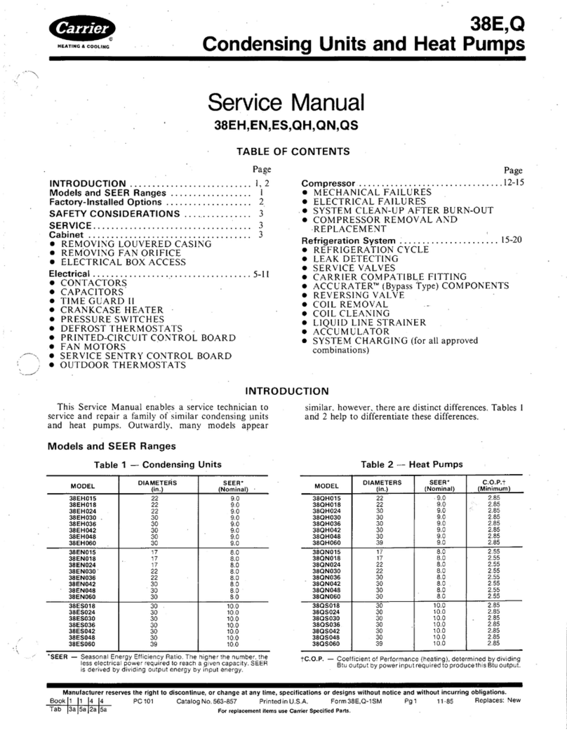 Carrier 38E User manual