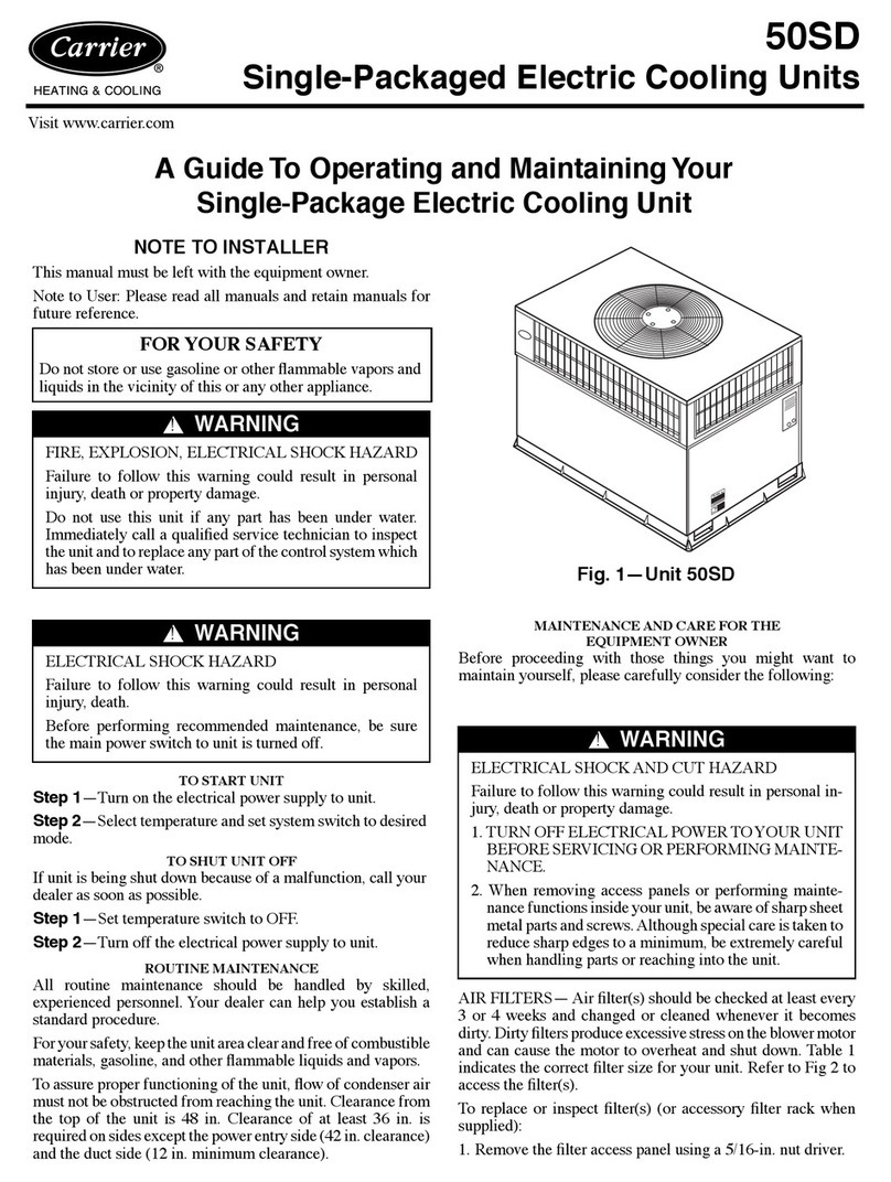 Carrier 50SD Operating instructions