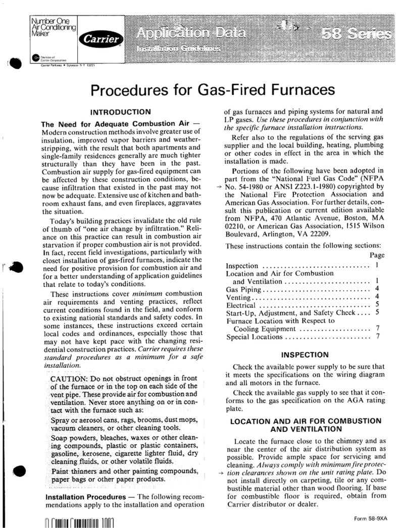 Carrier 58 Series Application data