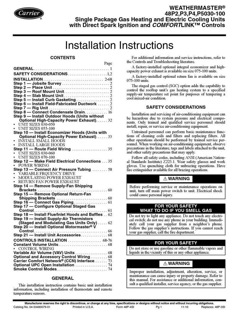 Carrier WEATHER MASTER P4 User manual