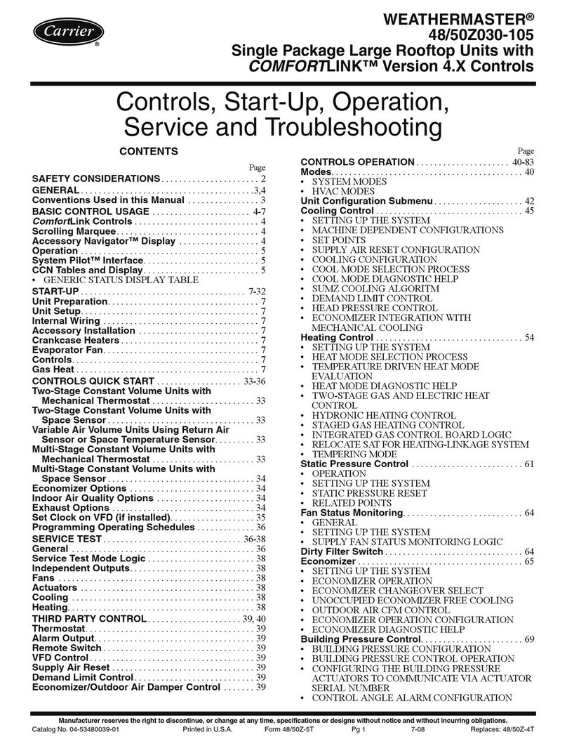 Carrier 48/50Z030-105 Operation manual