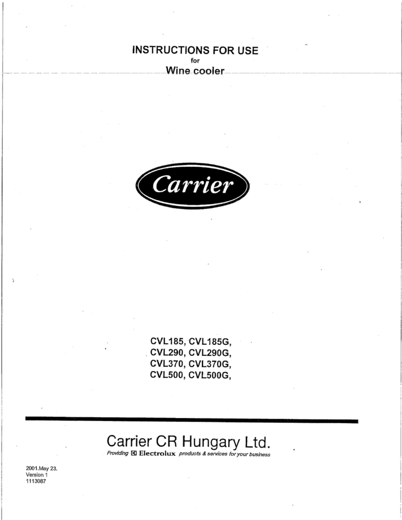 Carrier CVL185 Instructions for use