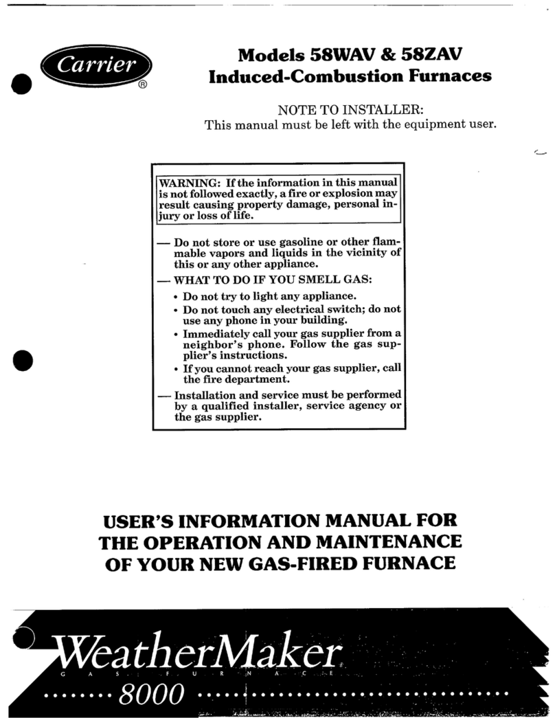 Carrier 58WAV Operating and maintenance instruction Carrier 58WAV Operating and maintenance instruction