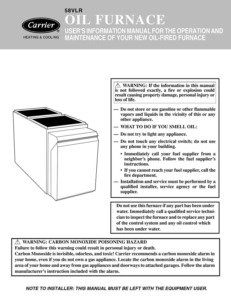 Carrier 58VLR User's information manual