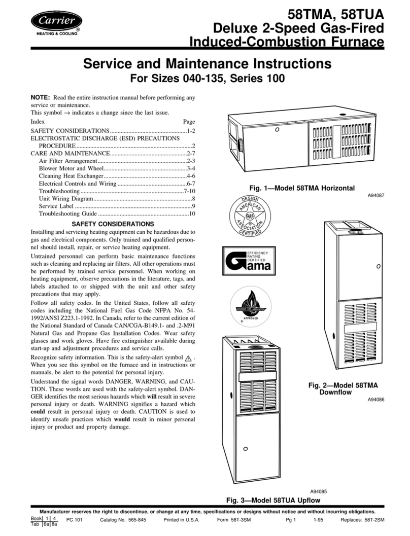 Carrier 58TMA Installation and user guide