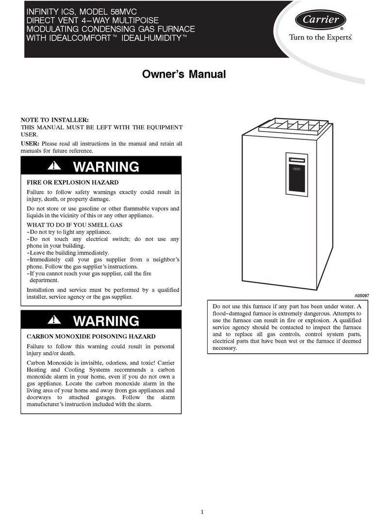 Carrier FURNACE 58MVC User manual