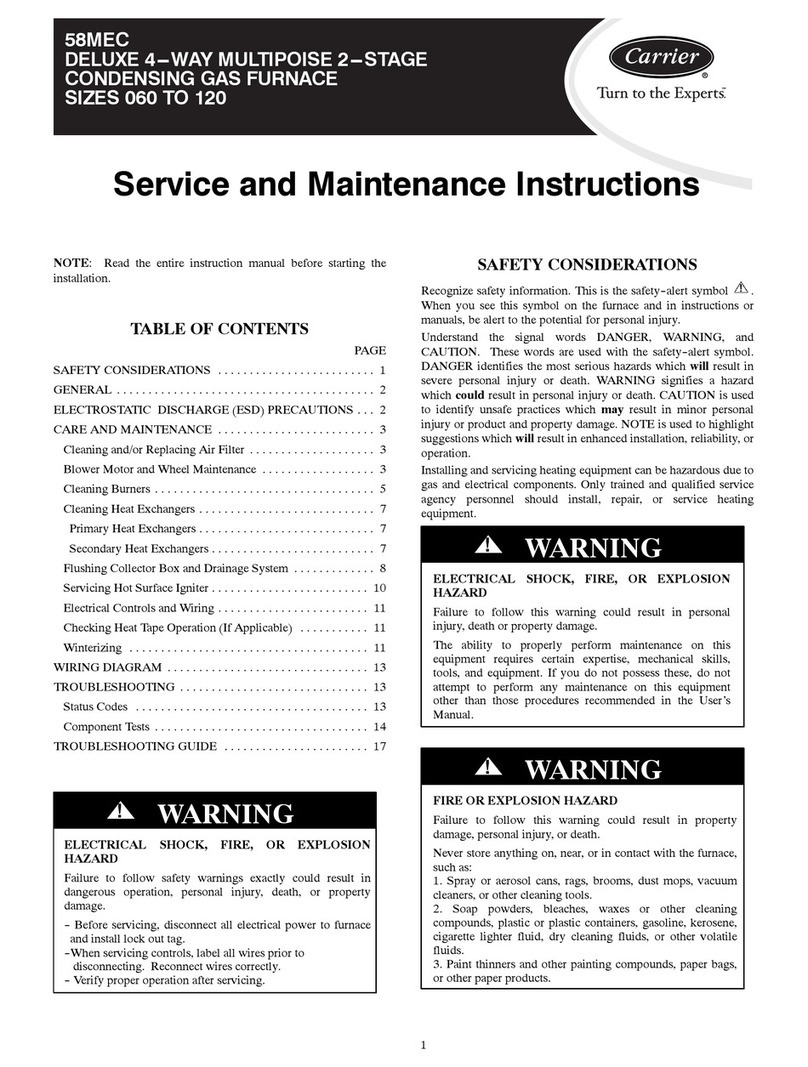 Carrier 58MEC Service and maintenance instructions