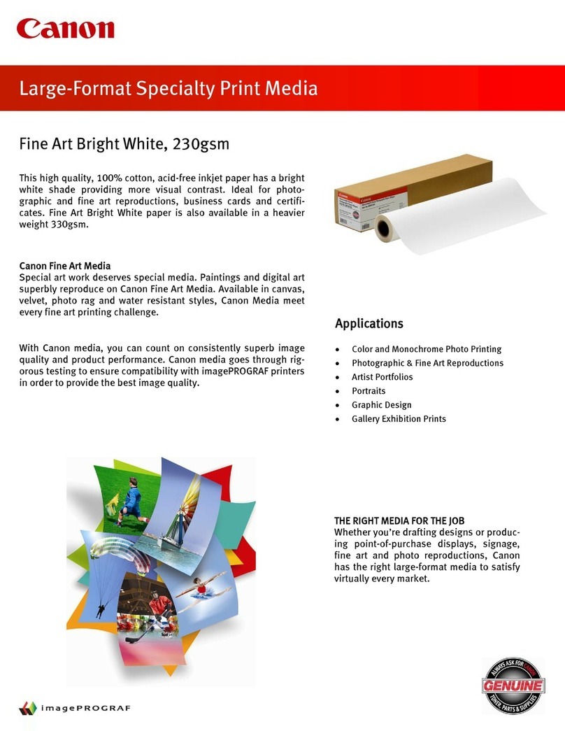 Canon IMAGEPROGRAF 230GSM Brochure & specs