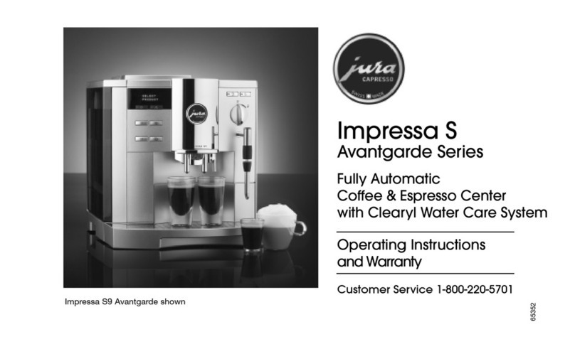 Jura Capresso Impressa S Avantgarde Series operating instructions